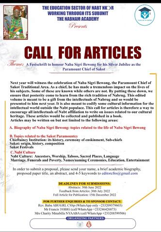 Naba Bewong Festschrift Call Naba Bewong Festschrift Call